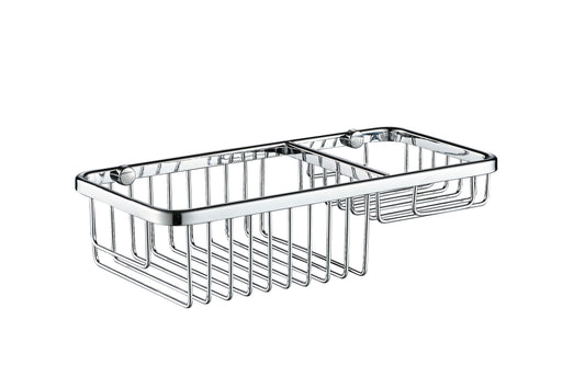 Caddy Combo - Universal, Bathroom Accessory Bodie Range, Polished Chrome, (L) 24.8cm | (W) 12.0cm | (H) 6.0cm