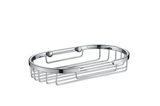 Round Caddy - Universal, Bathroom Accessory Bodie Range, Polished Chrome, (L) 21.0cm | (W) 12.0cm | (H) 6.0cm