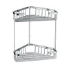 Double Caddy - Universal, Bathroom Accessory Bodie Range, Polished Chrome, (L) 19.6cm | (W) 19.6cm | (H) 32.0cm