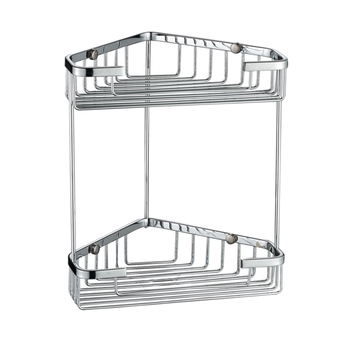 Double Caddy - Universal, Bathroom Accessory Bodie Range, Polished Chrome, (L) 19.6cm | (W) 19.6cm | (H) 32.0cm