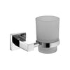 Toothbrush Tumbler - Aria Bathroom Accessory Bodie Range, Polished Chrome, (L) 12.8cm | (W) 9.8cm | (H) 9.5cm
