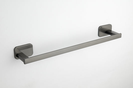 Single Towel Rail - Eclipse, Bathroom Accessory Bodie Range, Gun Metal, (L) 60.0cm | (W) 10.0cm | (H) 5.5cm