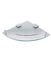 Corner Shower Shelf - Designer, Bathroom Accessory Bodie Range, Glass, Polished Chrome, (L) 24.8cm | (W) 24.8cm | (H) 4.0cm