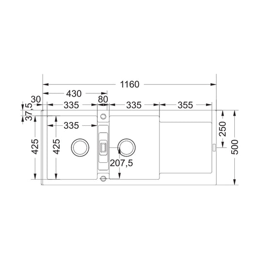 Franke Maris MRG621 Double Bowl Fragranite White Kitchen Sink 1160 x 500mm – Inset, Includes 90mm Waste