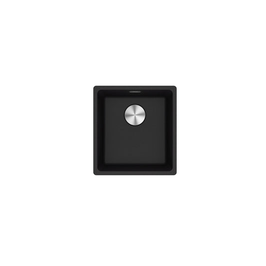 Franke Maris MRG610-37 Fragranite Black Single Bowl Kitchen Sink 410 x 440mm – Inset, Includes 90mm Waste