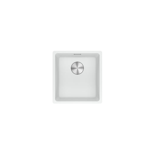 Franke Maris MRG610-37 Fragranite White Single Bowl Sink 410 x 440mm – Inset, Includes 90mm Waste