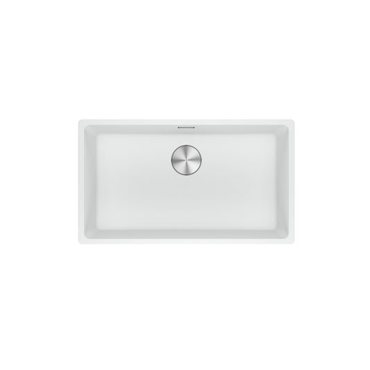 Franke Maris MRG610-72 Fragranite White Single Bowl Sink 760 x 440mm – Inset, Includes 90mm Waste