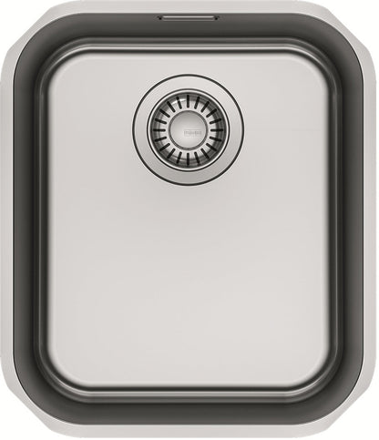 Franke Smart SRX110-34 Stainless Steel Undermount Kitchen Sink 368 x 428mm – Includes 90mm Waste with Overflow
