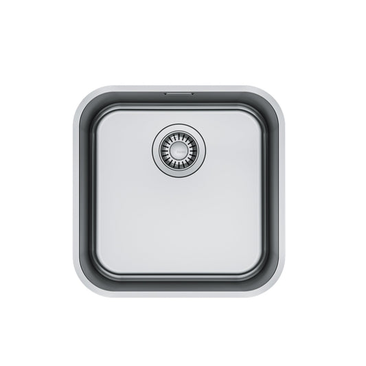 Franke Smart SRX110-40 Stainless Steel Undermount Kitchen Sink 428 x 428mm – Includes 90mm Waste with Overflow
