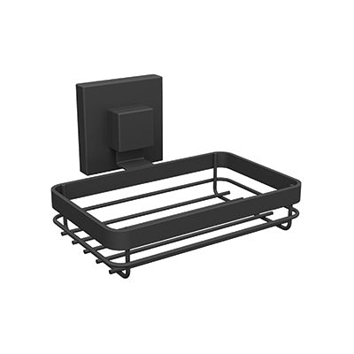 Soap Dish - Fusion Loc Bathroom Accessory Range, Black, (L) 14cm | (W) 13cm | (H) 7cm