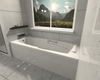 Bath Rectangular - New York Built In Bath, White (Excluding Handles), (L) 180cm | (W) 75cm | (H) 41cm