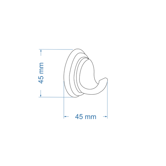 Robe/Towel Hook - Bay Bathroom Accessory Icon Conventional Range