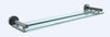 Glass Shelf - Coal Bathroom Accessory Icon Premium Rang in Black, (L) 51.2cm | (W) 13.8cm | (H) 5cm