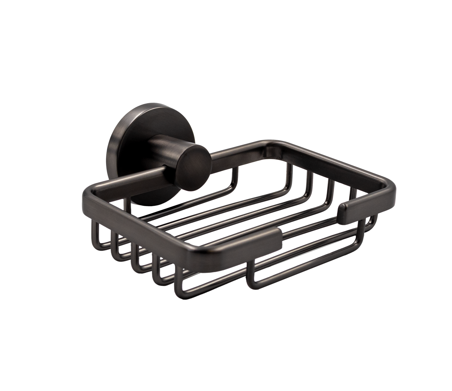 Soap Dish/Basket - Phoenix Bathroom Accessory Premium Icon Range in Gun Metal Finish, (L) 17.0cm | (W) 6.6cm | (H) 5.1cm