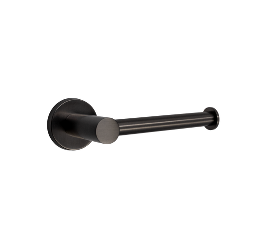 Toilet Paper Holder - Phoenix Bathroom Accessory Premium Icon Range in Gun Metal Finish, (L) 16.7cm | (W) 6.7cm | (H) 5.1cm