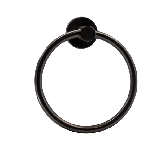 Towel Ring - Phoenix Bathroom Accessory Premium Icon Range in Gun Metal Finish, (L) 16.0cm | (W) 6.6cm | (H) 21.0cm