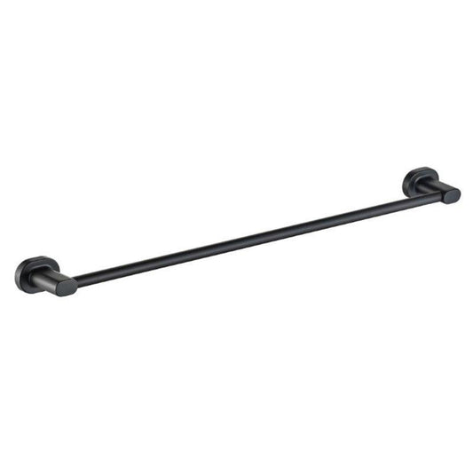 Single Towel Rail 600mm - Raven Bathroom Accessory Icon Conventional Range in Black