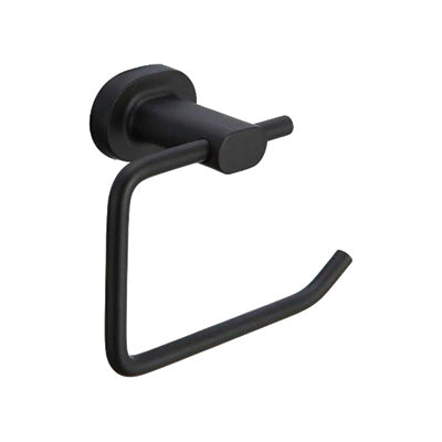 Toilet Paper Holder - Raven Bathroom Accessory Icon Conventional Range in Black, (L) 14.6cm | (W) 6.1cm | (H) 8.8cm