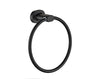Towel Ring - Raven Bathroom Accessory Icon Conventional Range in Black, (L) 18.5cm | (W) 6.1cm | (H) 17.2cm