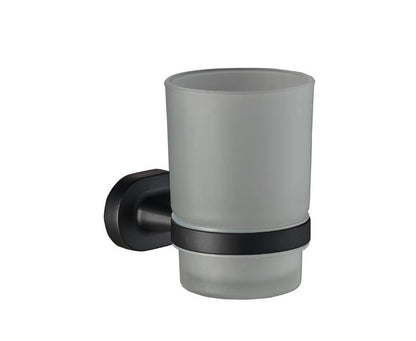 Toothbrush Holder - Raven Bathroom Accessory Icon Conventional Range in Black, (L) 6.7cm | (W) 9.5cm | (H) 9.8cm