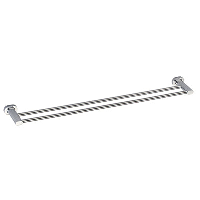 Double Towel Rail 600mm - Raven Bathroom Accessory Icon Conventional Range, (L) 63.2cm | (W) 10.5cm | (H) 4.3cm