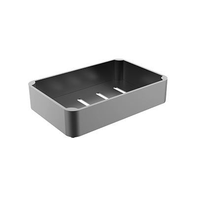 Soap Dish/Basket - Ash Bathroom Accessory Icon Premium Range, (L) 14.0cm | (W) 9.0cm | (H) 3.0cm