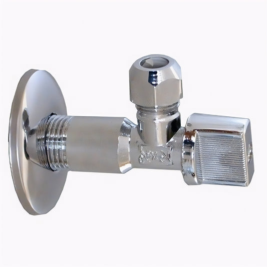 Angle Valve – 1/2" x 3/8", Chrome Finish, DR