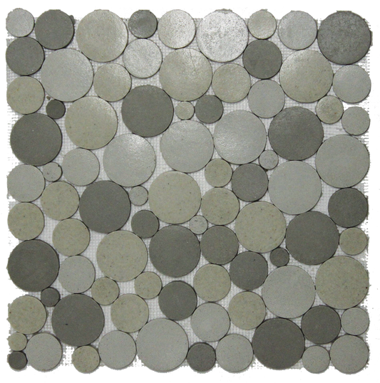 Mosaic Reconstituted Stone - Rounds, Calico, 300x300
