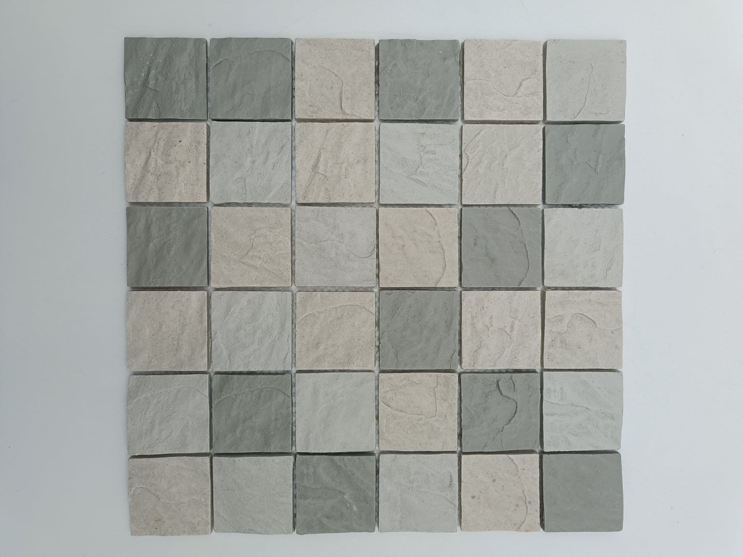 Mosaic Reconstituted Stone - Matt Slate, Square, Porto, 300x300 - 48mm