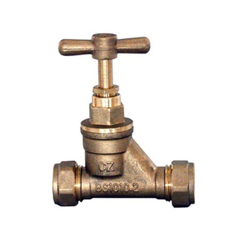 Stop Tap - Brass, CxC, 1/2"