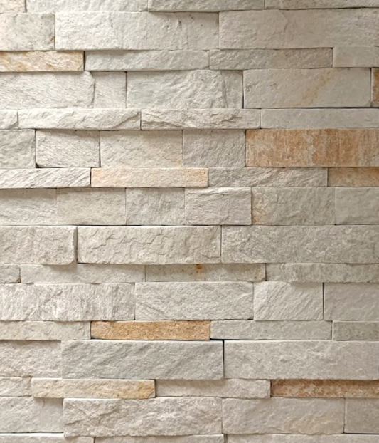 Cladding - Natural Stone Wall Earth Mix Quartzite Slate Cladding, 8 Unique Tiles, 600x150mm (Box of 8, 0.72SQM)