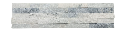 Cladding - Natural Stone Wall Glacier Marble Slate Cladding, 8 Unique Tiles, 600x150mm (Box of 8, 0.72SQM)
