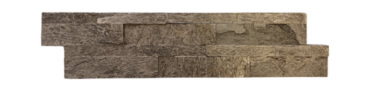 Cladding - Natural Stone Wall Graphite Grey Slate Cladding, 8 Unique Tiles, 600x150mm (Box of 8, 0.72SQM)