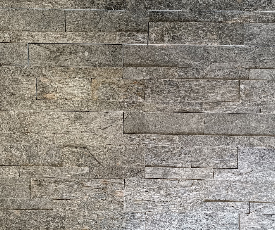 Cladding - Natural Stone Wall Graphite Grey Slate Cladding, 8 Unique Tiles, 600x150mm (Box of 8, 0.72SQM)