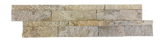 Cladding - Natural Stone Wall Moss Green Slate Cladding, 8 Unique Tiles, 600x150mm (Box of 8, 0.72SQM)