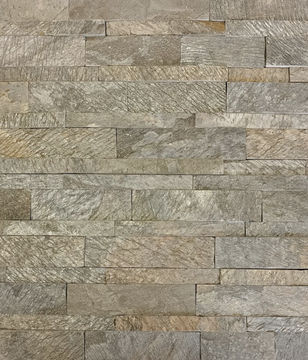 Cladding - Natural Stone Wall Moss Green Slate Cladding, 8 Unique Tiles, 600x150mm (Box of 8, 0.72SQM)