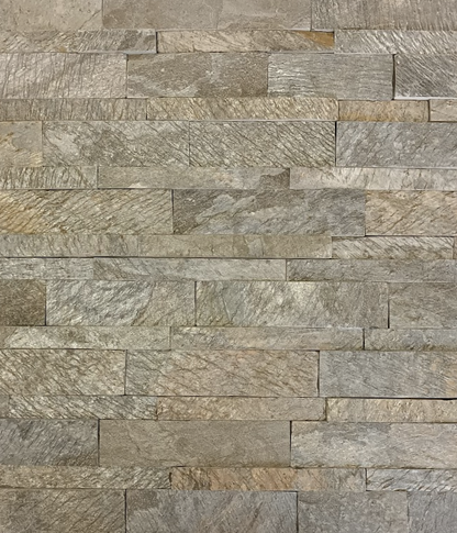 Cladding - Natural Stone Wall Moss Green Slate Cladding, 8 Unique Tiles, 600x150mm (Box of 8, 0.72SQM)