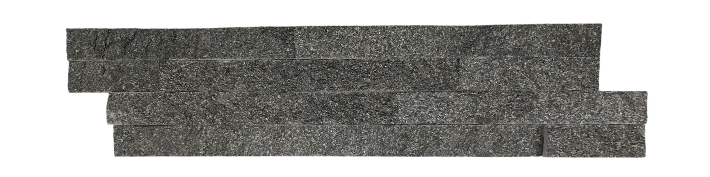 Cladding - Natural Stone Wall Misty Grey Quartzite Slate Cladding, 8 Unique Tiles, 600x150mm (Box of 8, 0.72SQM)