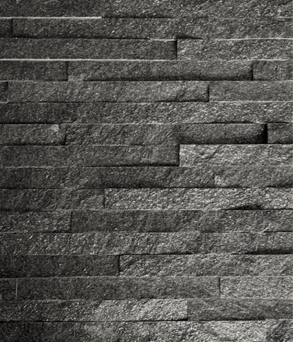 Cladding - Natural Stone Wall Misty Grey Quartzite Slate Cladding, 8 Unique Tiles, 600x150mm (Box of 8, 0.72SQM)