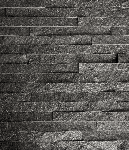 Cladding - Natural Stone Wall Misty Grey Quartzite Slate Cladding, 8 Unique Tiles, 600x150mm (Box of 8, 0.72SQM)