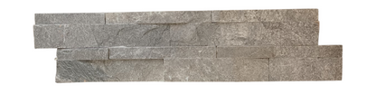 Cladding - Natural Stone Wall Pewter Grey Quartzite Slate Cladding, 8 Unique Tiles, 600x150mm (Box of 8, 0.72SQM)