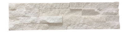 Cladding - Natural Stone Wall Moonstone White Marble Slate Cladding, 7 Unique Tiles, 600x150mm (Box of 7, 0.63 SQM)
