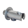 Wall Bracket for Handshower - Includes Outlet, Round, Brushed Stainless Steel Finish