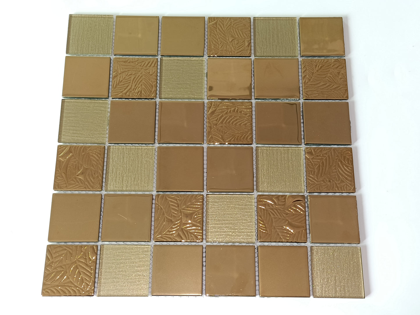 Mosaic Glass - Square, Midas Gold, 300x300 - 48mm