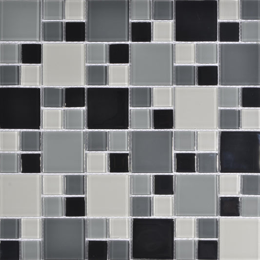 Mosaic Glass - Gloss, Square, Caspian, 300x300 - 48mm