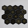 Mosaic Stone & Glass Blend - HEX, Black Universe, Medium, 340x280 - 73mm