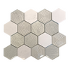 Mosaic Stone & Glass Blend - HEX, Pearl, Large, 260x300 - 73mm