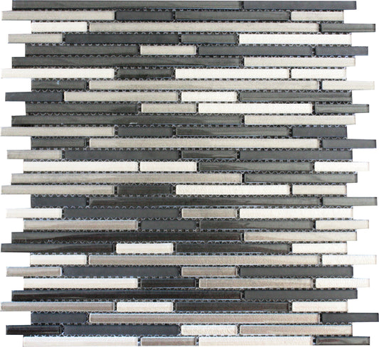 Mosaic Glass - Linear, Light Mix, 300x300