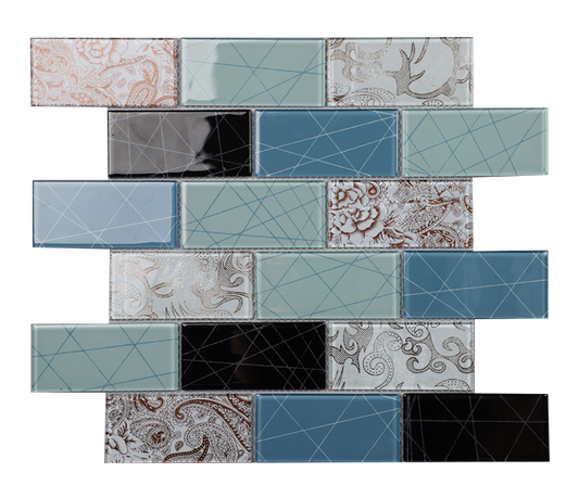Mosaic Glass - Metro, Neptune Brick, 300x300