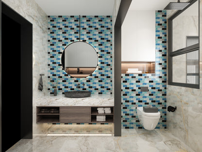 Mosaic Glass - Metro, Neptune Brick, 300x300